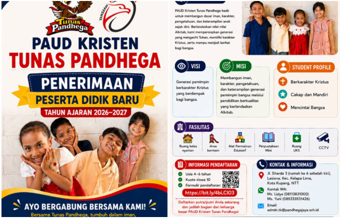 Pembukaan Pendaftaran PAUD TUNAS PANDHEGA